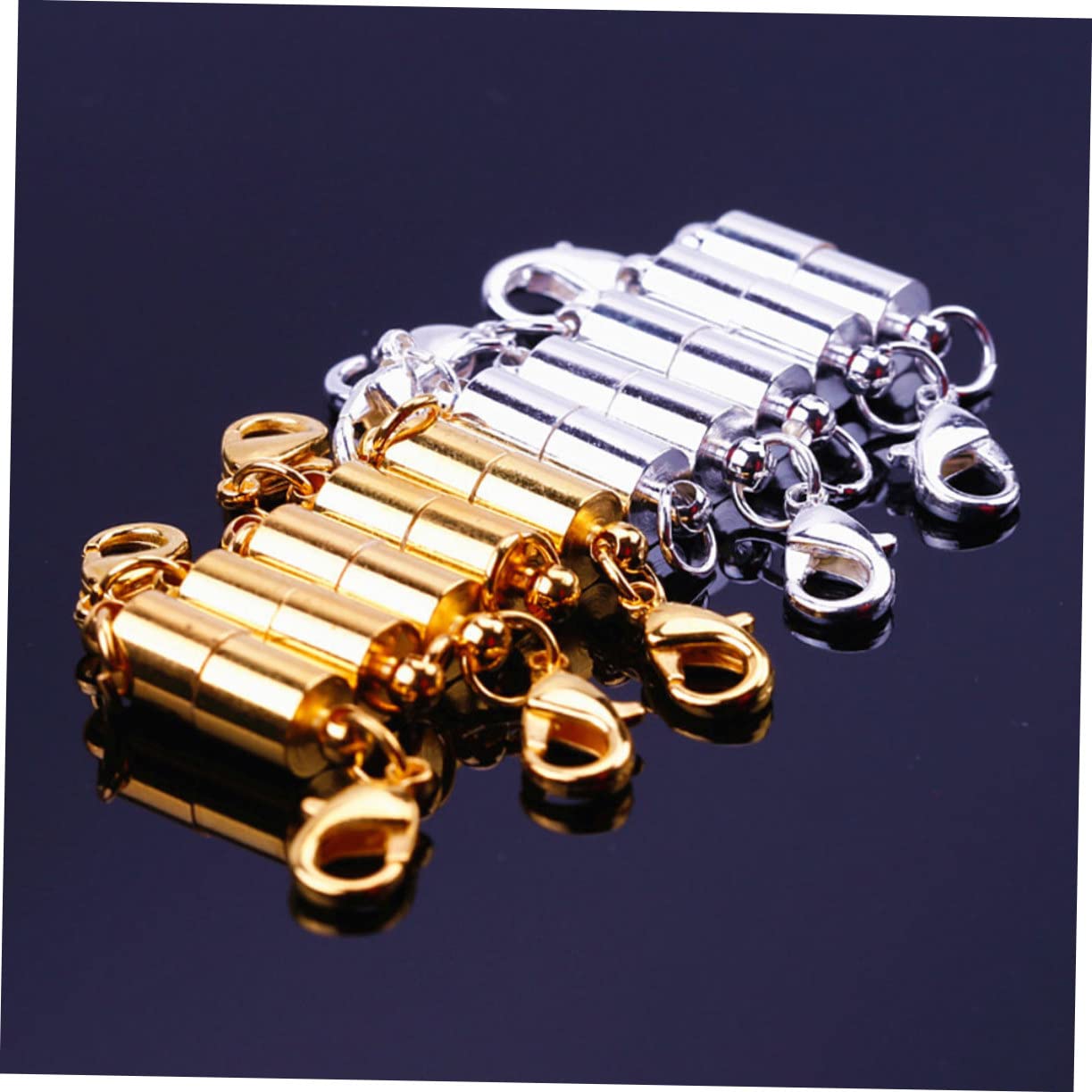 SHINEOFI 60 Stk Magnetverschluss Für Schmuck Armband Magnetverschlüsse Magnetarmbandverlängerungen Schnallenverschlüsse Magnetischer Halskettenverschluss Schmuck Diy Verschluss Kupfer