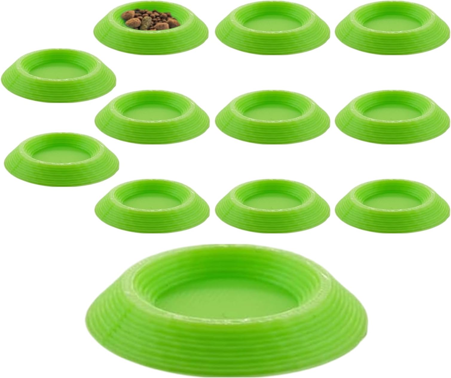 Roaches Feeder – ABS 3.4x2.6x0.5cm | Roach Feeder Isopod Food Tray | Non-Slip Terrariums Feeding Tray For Reptiles Pets Habitat Use