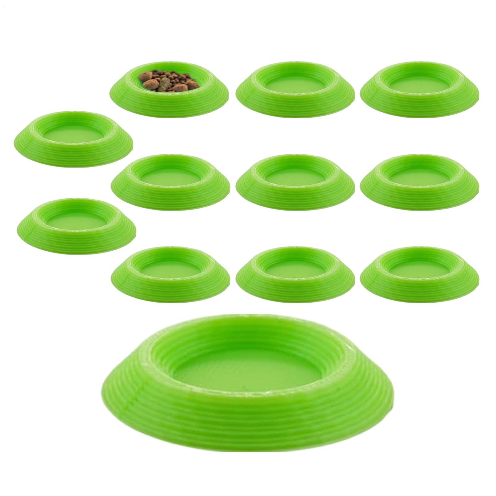 Roaches Feeder – ABS 3.4x2.6x0.5cm | Roach Feeder Isopod Food Tray | Non-Slip Terrariums Feeding Tray For Reptiles Pets Habitat Use