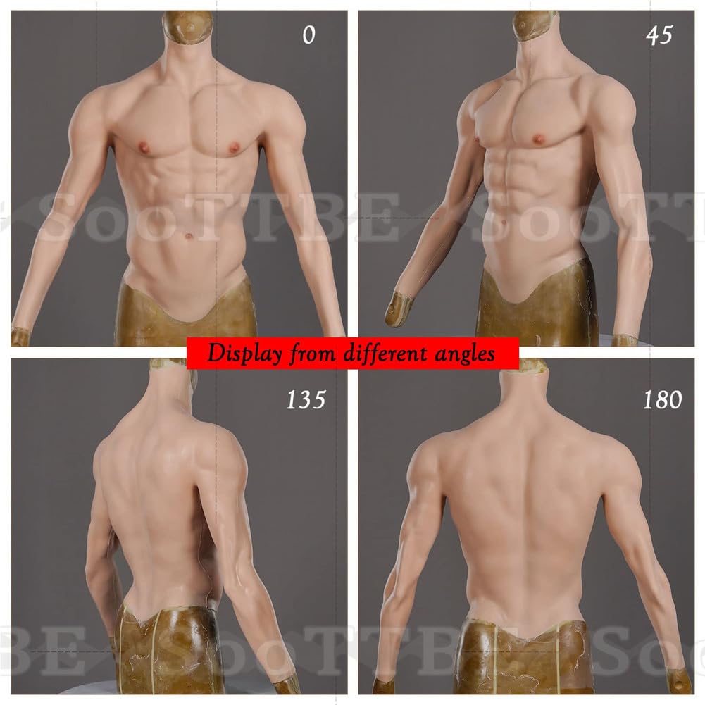 Silikon-Muskel-Brustanzug Unsichtbare Hohe Elastizität Bauchmuskeln Herren Simulation Falsche Brustmuskeln für Cosplay