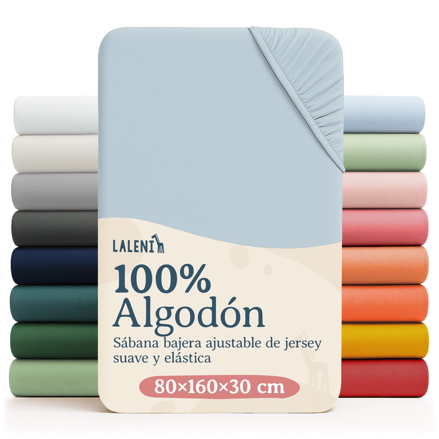 Laleni Sabana Bajera 60to70x120to140x15cm Oeko-Tex - sabanaja Bajera 100% Algodon para Cama de Infantil Set de 2-Ropa de Cama Infantil - para Cuna Bebe Color Moonlight Grey - Gris — view 43