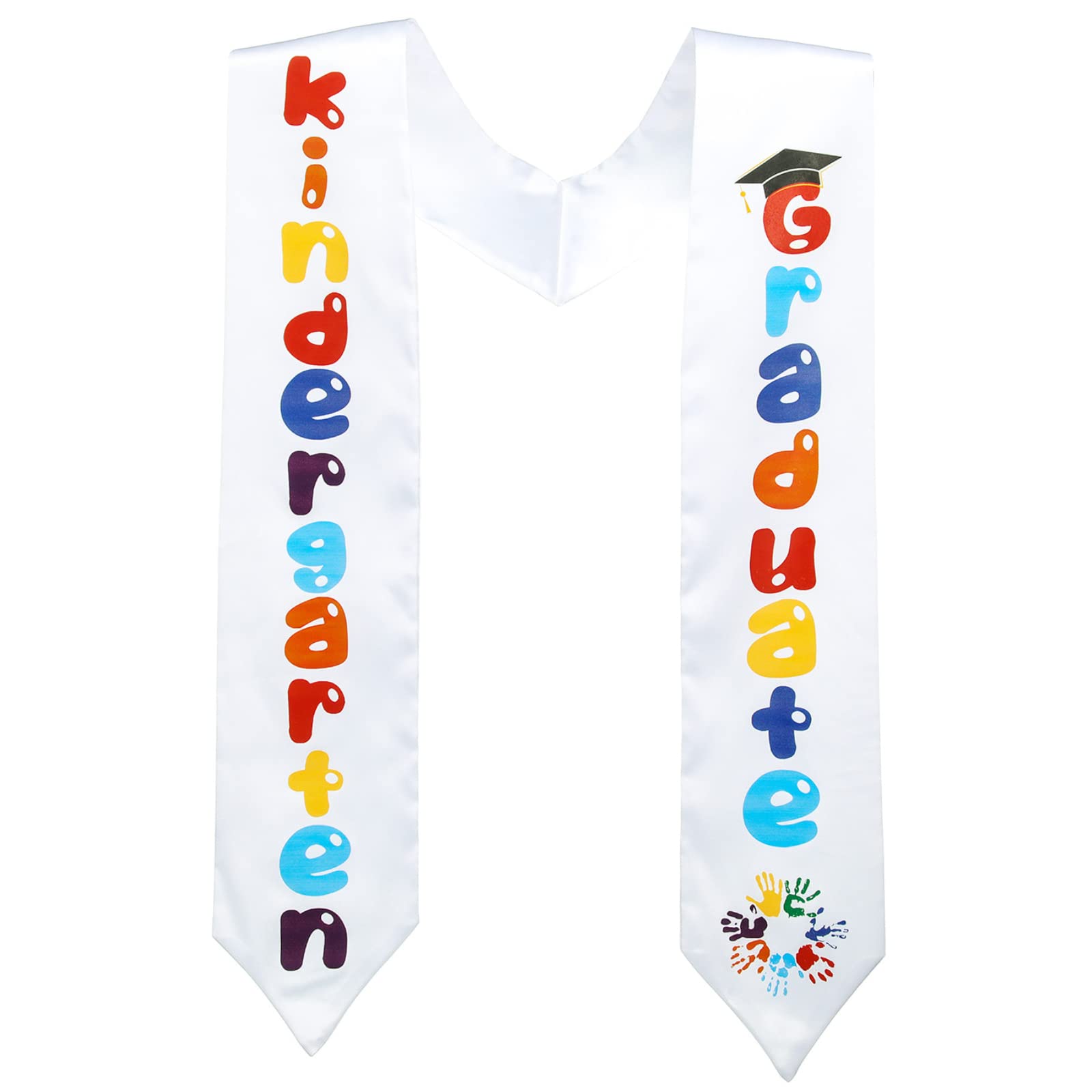 TarpopKids Graduation Stole Kindergarten Printed Graduation Stole Unisex Preschool Kindergarten Graduate Sash 2022 White Kindergarten Graduation Sash Graduation Supplies Favors