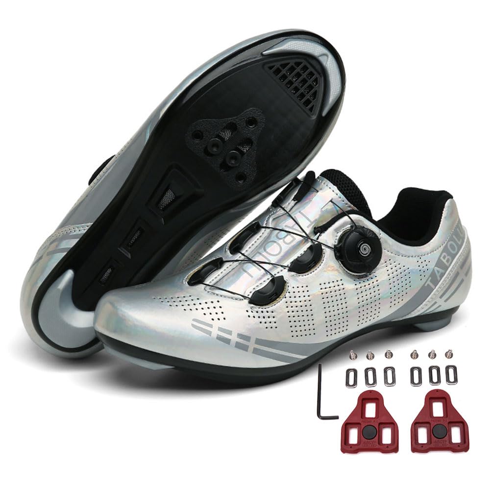 Scarpe Ciclismo Unisex Scarpe Ciclismo Strada con Blocco Pedale Scarpe MTB Uomo Donna, Traspiranti Scarpe da Equitazione Scarpe MTB Road SPD Scarpe da Ciclismo da Bici 36-47 EU
