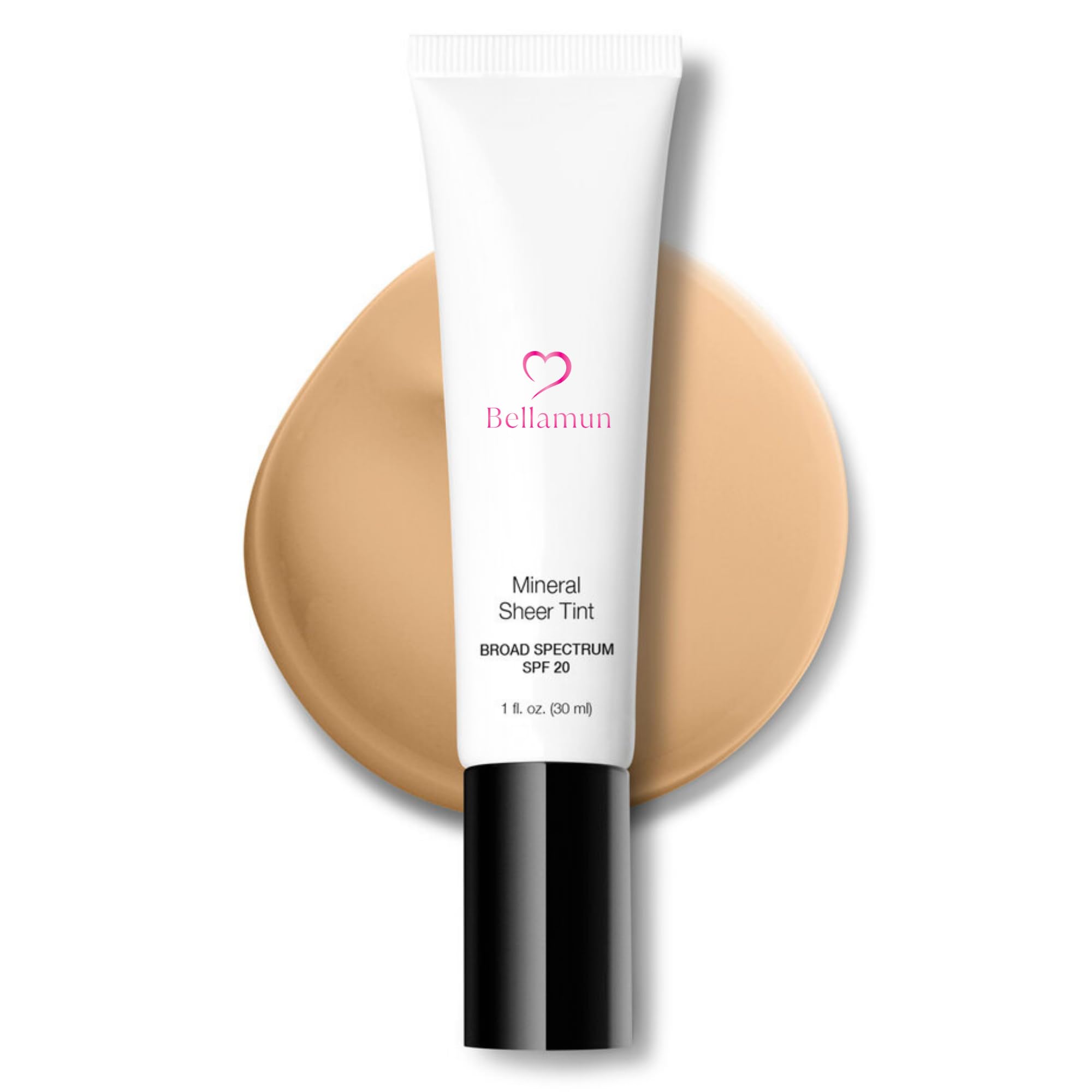 30ml Mineral Sheer Tint SPF 20 - Light Tinted Cream with Broad Spectrum Sun Protection - Vegan, Gluten & Paraben-Free, Natural Finish - Adds Radiance, Nourishes, & Protects Skin (Light)