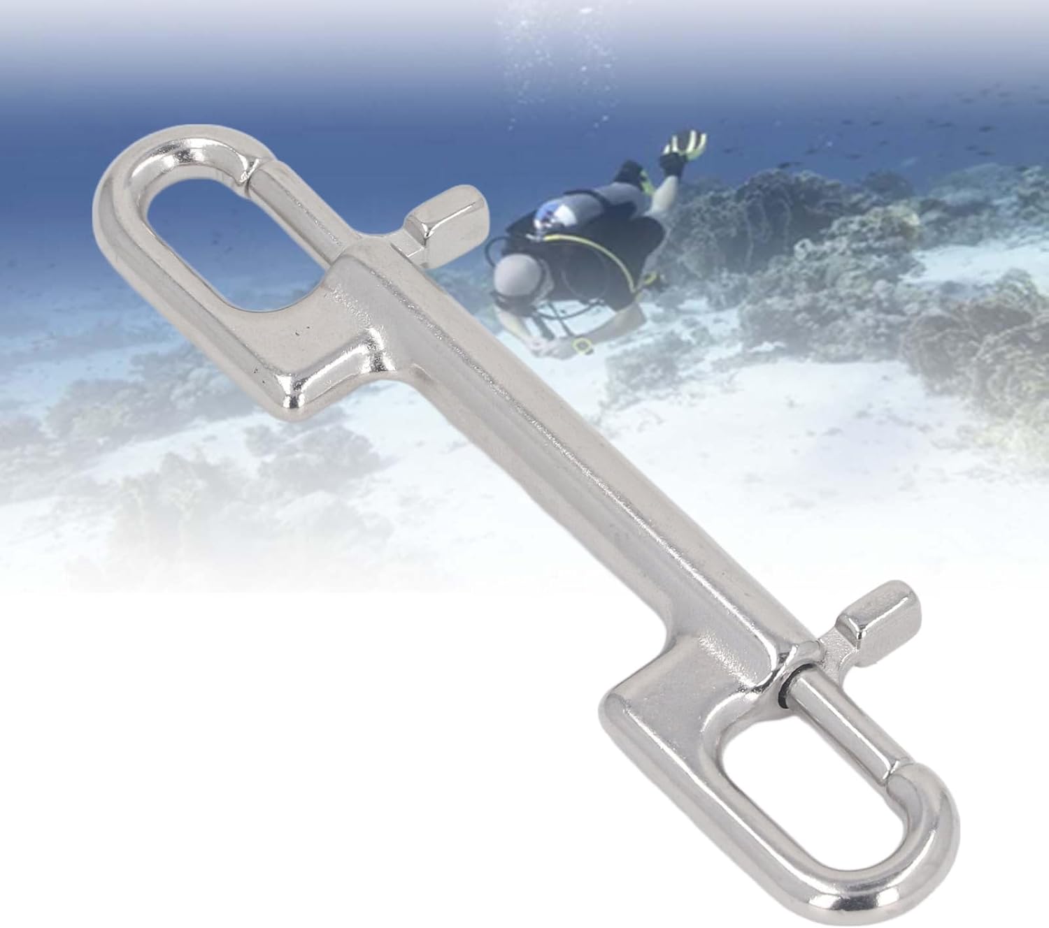 Double Ended Bolt Snap Hook - Stainless Steel Double Ended Clip | 4.7" Double Trigger Clips for Cats Dogs,Heavy Duty Trigger Snap for Water Bucket,Hammocks,Key Chain