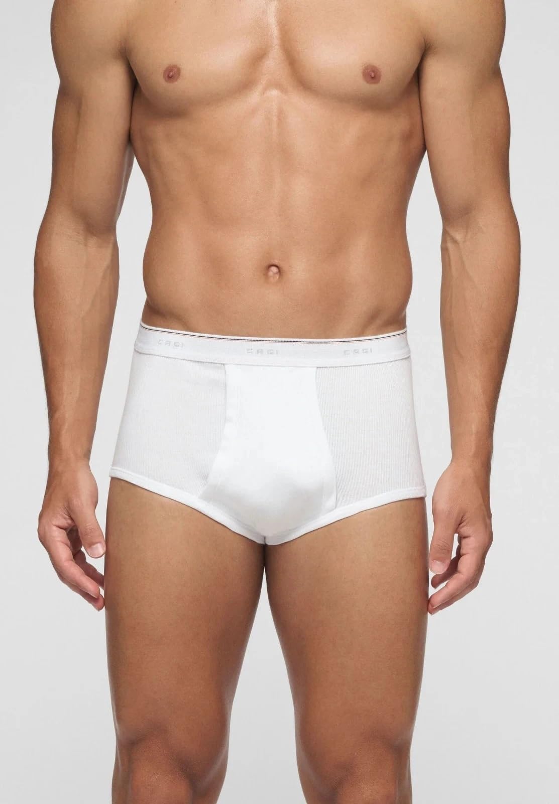 2 Slip Mutanda Uomo Vita Alta a Costina Apertura Laterale Elastico Esterno Modello 1200 100% Cotone
