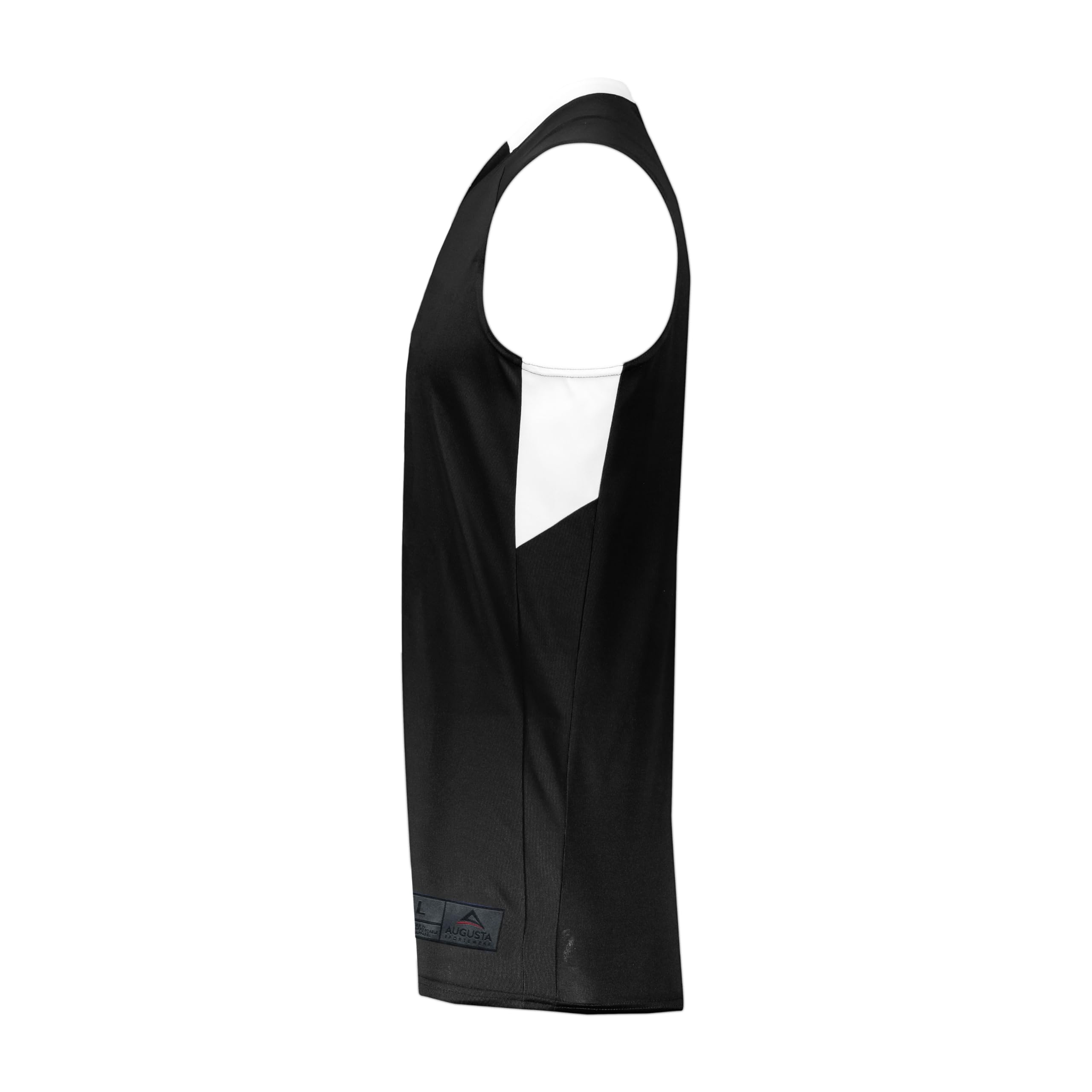 Augusta Sportswear Men's Standard Step-Back Basketball Jersey, Black/White, XXX-Large