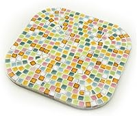 Vista 1 de Kit de manualidades de posavasos de mosaico, da vida a tu creatividad 2 piezas Rainbow Mix 3.9 in