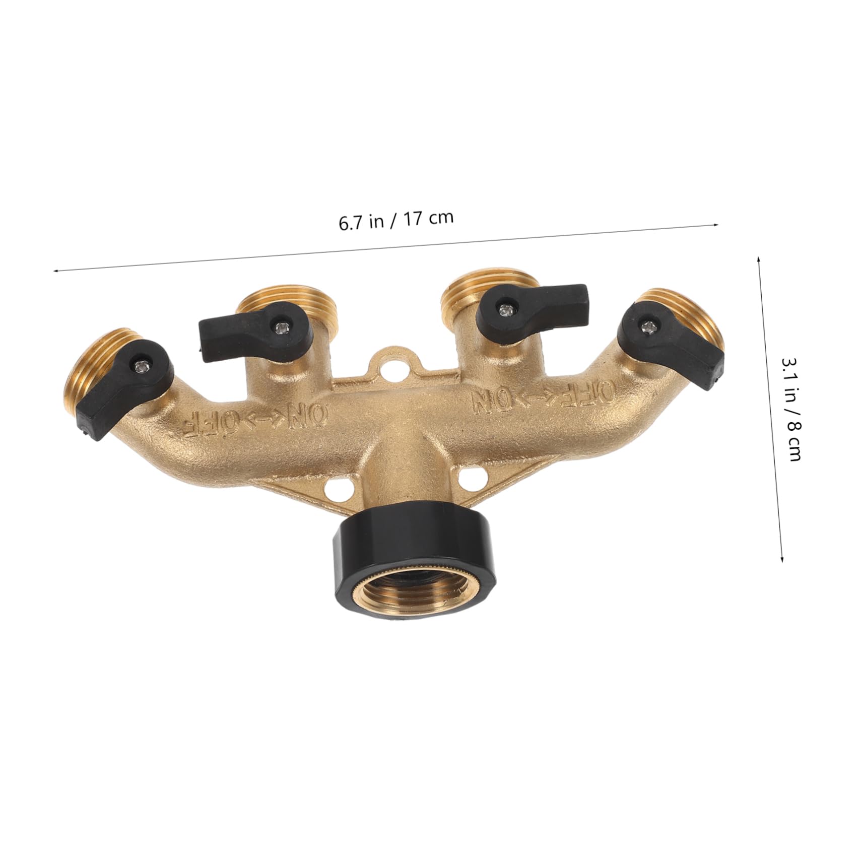DOITOOL 4 Set Di Divisori Per Tubi Flessibili Da Esterno Divisori Per Rubinetti Da Giardino Raccordi A Innesto Rapido - Connettore in Ottone