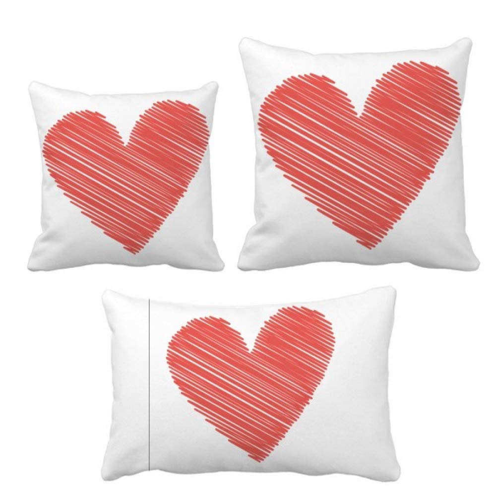 Coussin en forme de cœur Saint-Valentin avec motif graffiti par DIYthinker pour décor de lit