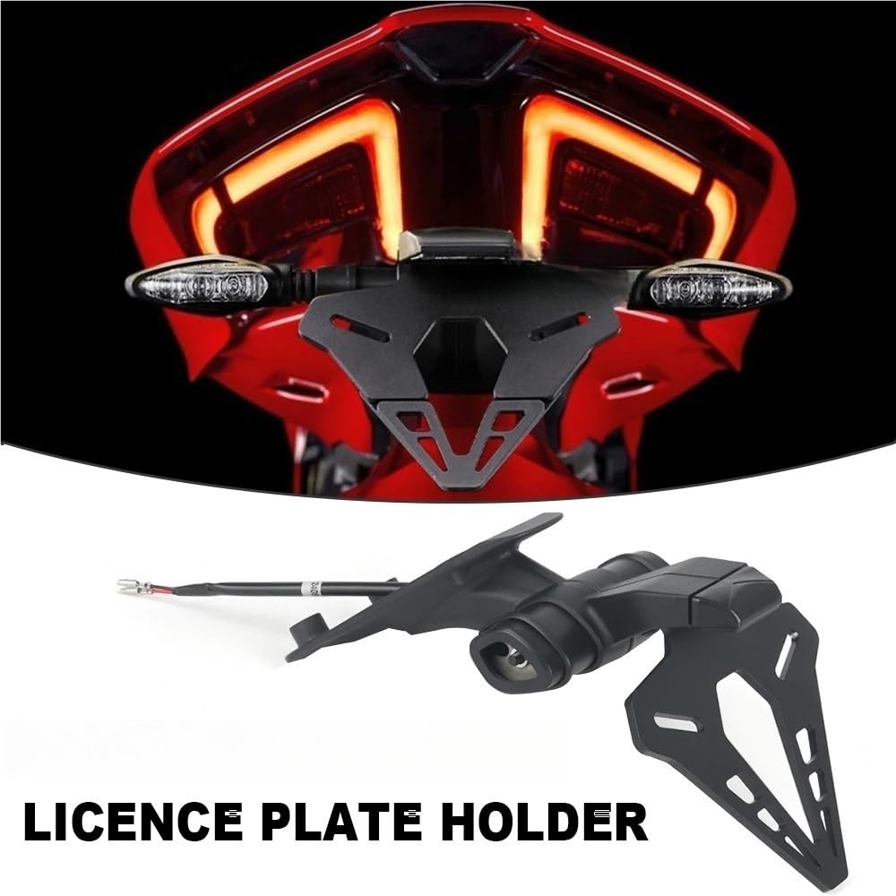 Kennzeichenhalter Motorrad Hinten Kurze Schwanz Stock Kennzeichen Halter Reitstock Rahmen Halterung Kit für Panigale V4 V4S 2025