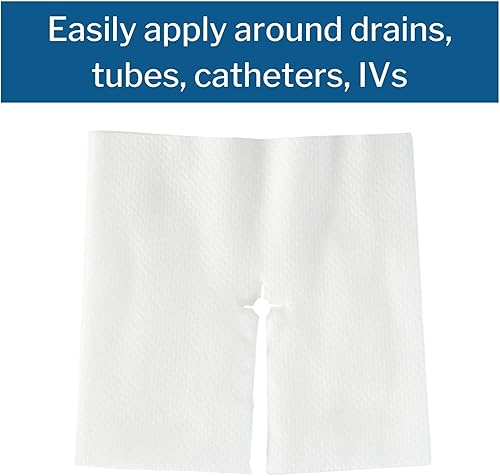 Miniatura 4 de McKesson Esponjas divididas de alta absorción, 6 capas estériles, vendajes intravenosos y traqueostomía, mezcla de poliésterrayón, 4 x 4 pulgadas, 2