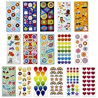 Hallmark Stickers for Kids (Pack of 258 Stickers, 16 Sheets\u2014Mermaids, Rainbows, Hearts, Dogs, Cats, Donuts)