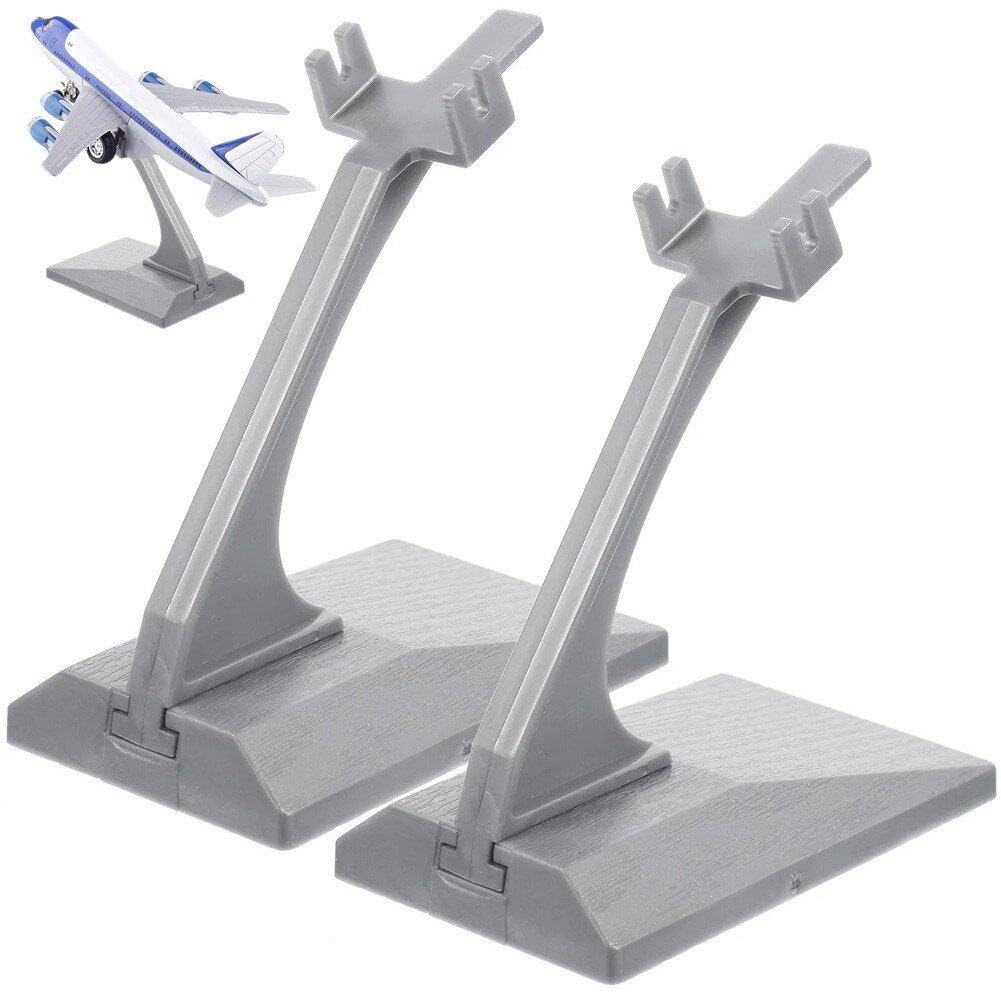 Sanfly Aircraft Models Stands, 2 Pcs Plastic Model Plane Display Stand Mini Plane Model Holder Without Airplane Model for Aircraft Models Displaying