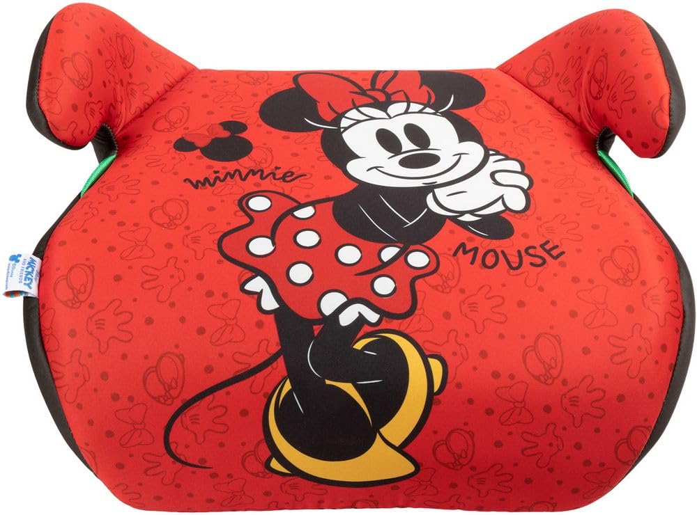 Tataway Disney Minnie Mouse seggiolino alzatina auto i-Size ECE R129. Rialzo bimbi 125-150 cm con grafiche di Minnie, seduta rossa, comodo e sicuro per ogni viaggio in auto