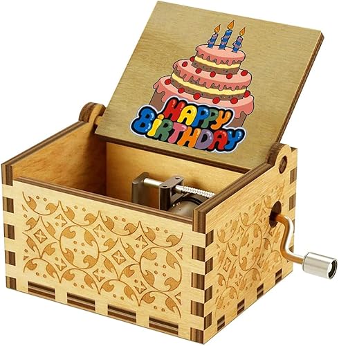 Vista 30 de Caja de música para regalo de hija, cumpleaños de mamá, madre a hija, de madera, grabada, manivela, caja musical Play You are My Sunshine Para hija