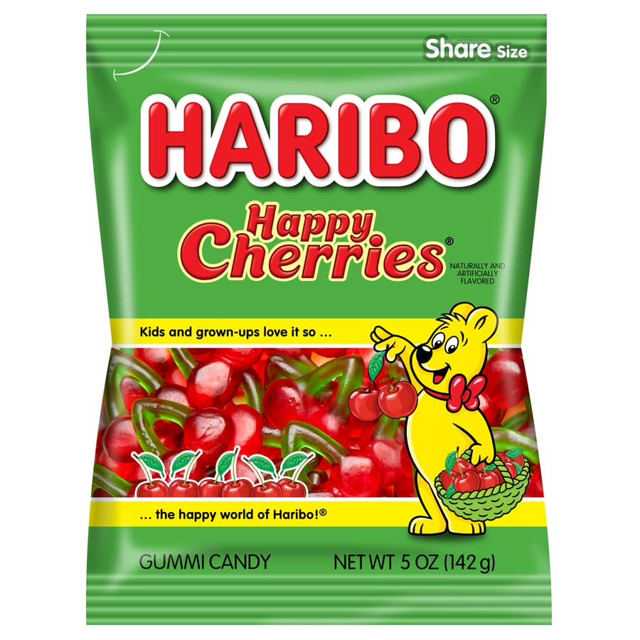 Miniatura 2 de Haribo Gummi Candy - Gomitas suaves y masticables deliciosas, (paquete de 3) bolsas de clavijas de tamaño compartido + caramelo misterioso extra (5