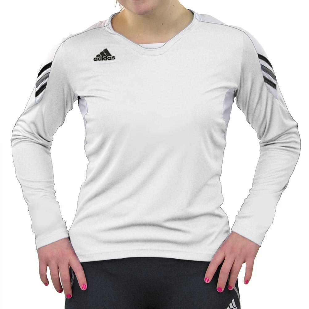 Adidas Women's On-Field Long-Sleeve Jersey (Large, White)