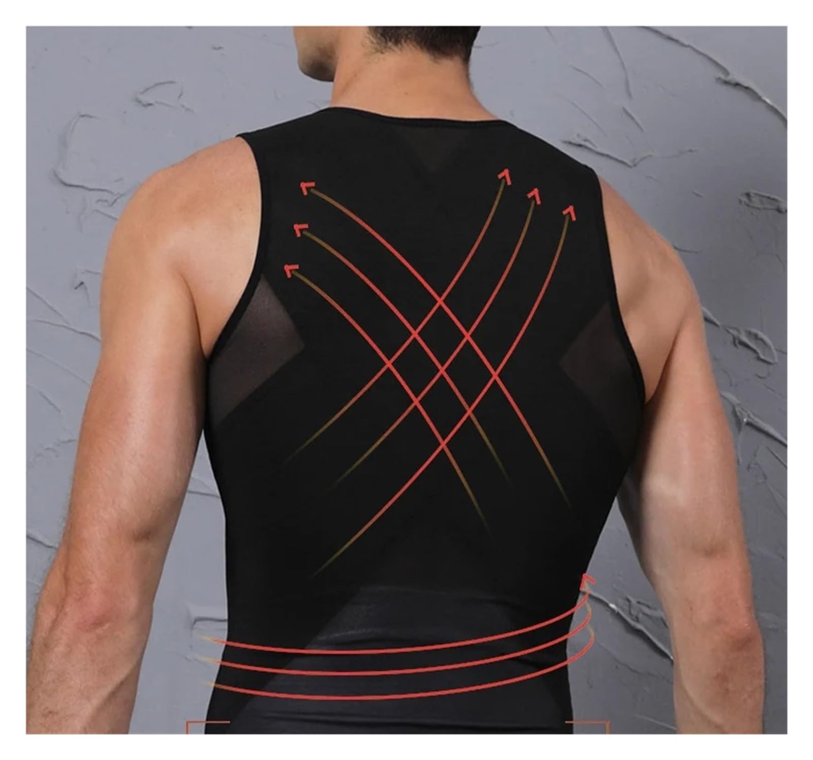 Camiseta Faja Hombre Moldeador de Cuerpo de Hombres for Adelgazar el Abdomen, corsé Moldeador de Vientre, Camisas de compresión de ginecomastia con Cremallera, Entrenador de Cintura