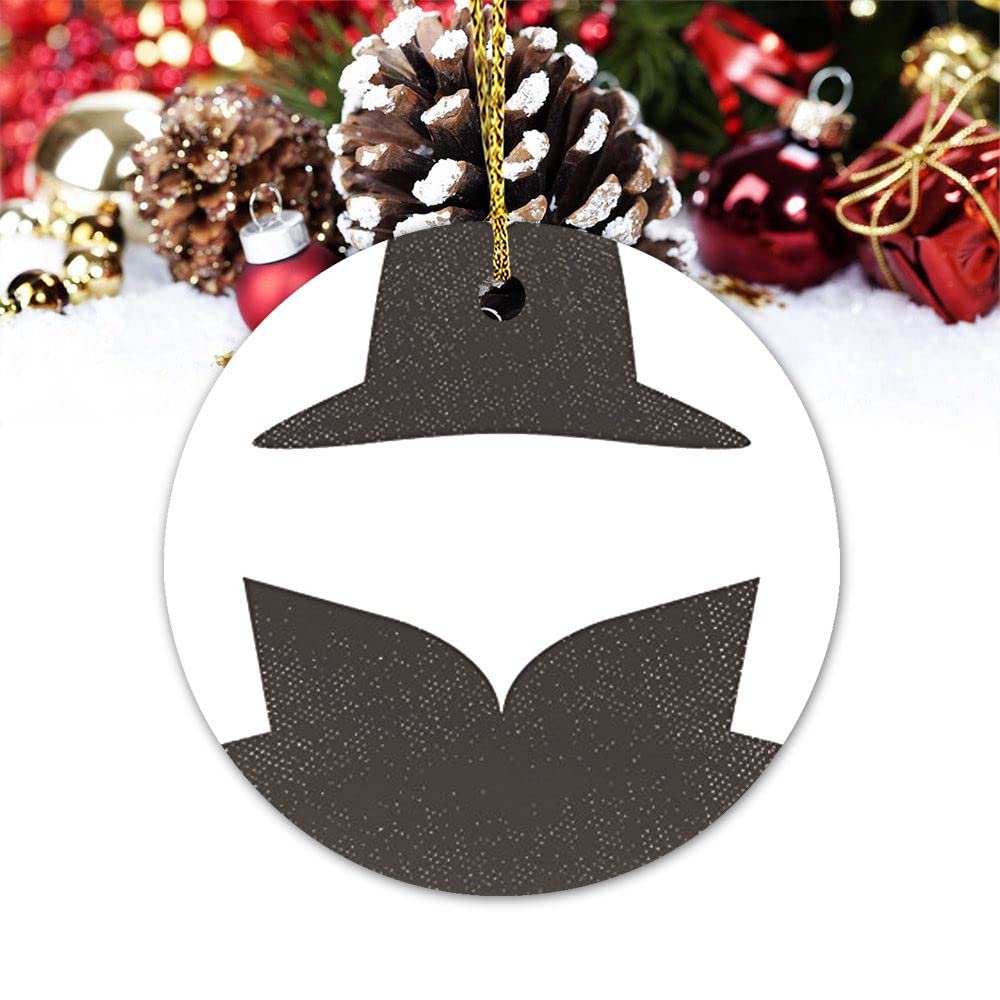 Ceramic Ornaments Spy Guy Christmas Ornament Keepsake Hanging Ornament Christmas Holiday Decorations Christmas Tree Hanging Ornaments Commemorative Gift Ornaments 3 Inch