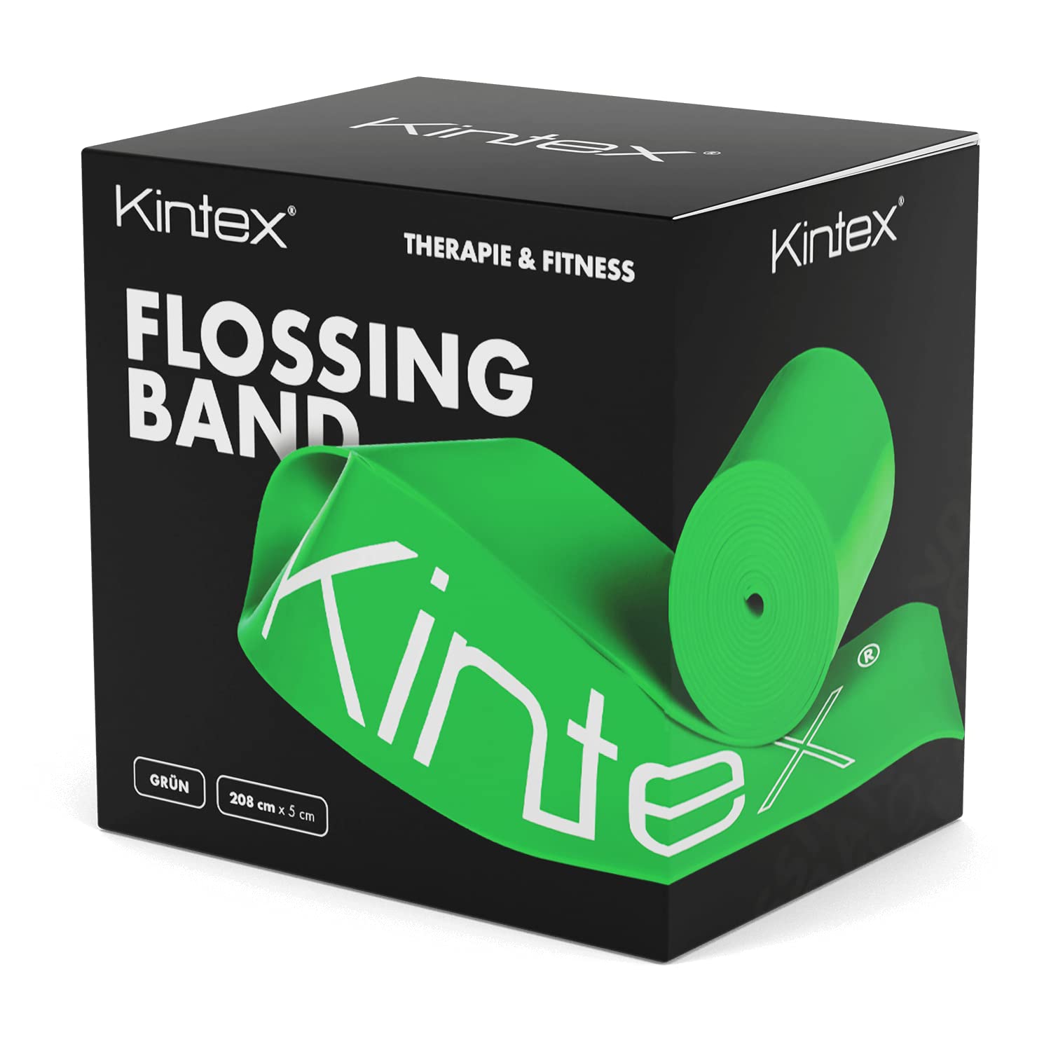 Kintex Banda di Flossing Voodoo, 208 cm x 5 cm, Fascia compressiva, Terapia, Mobilità, Riabilitazione, Allenamento, rigenerazione