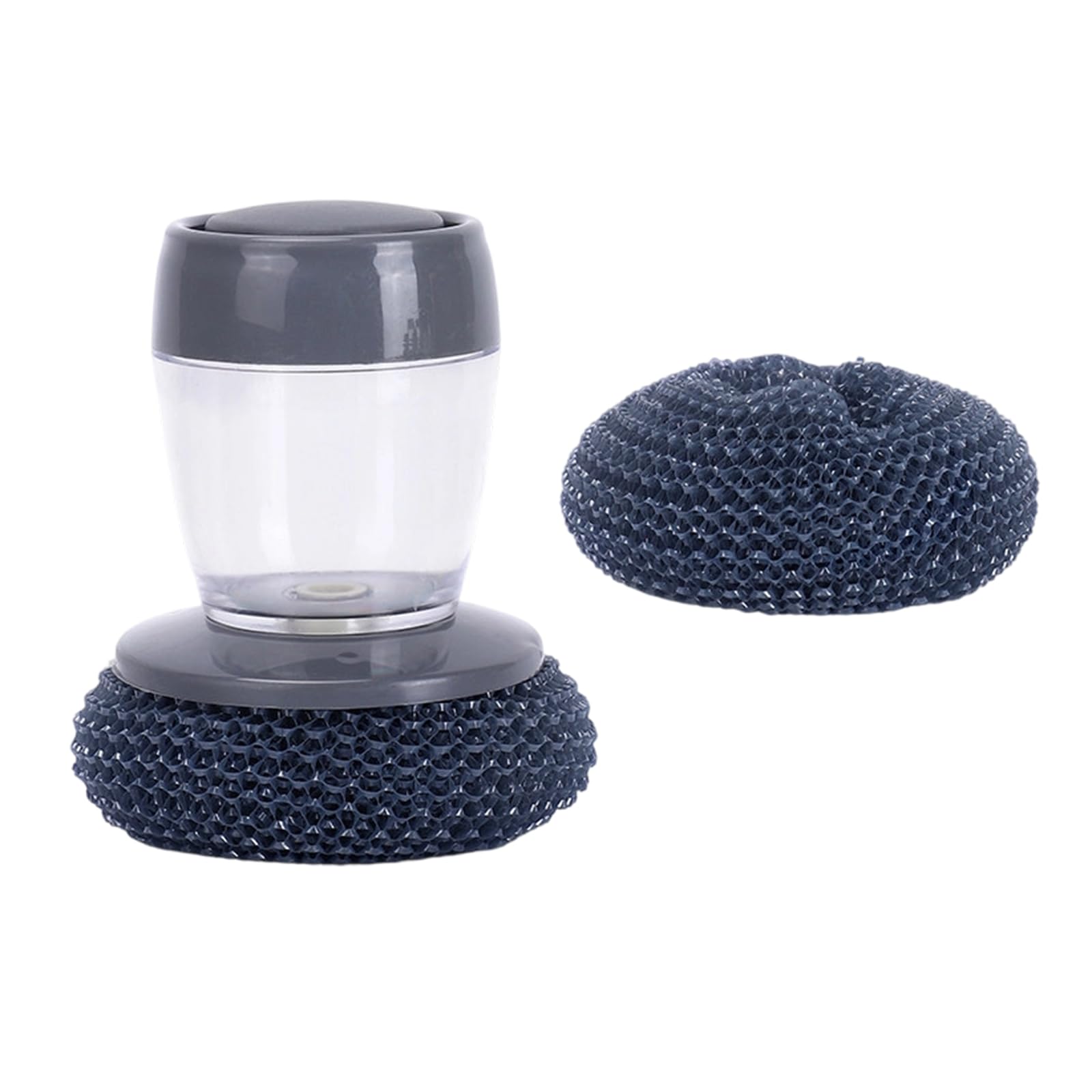 Lerpwige Ergonomic Scrubber Soap Dispenser Brush PET Wire Scrubber Kitchen Dishwashing Brush Liquid Dispenser Automatic Pan