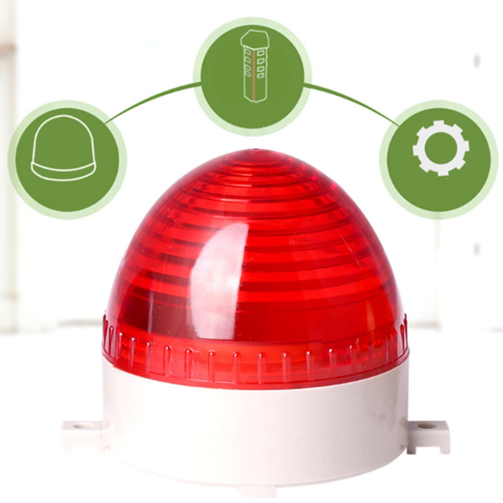 Unifizz Lampka ostrzegawcza mała mini TB-60 cicha uniwersalna stroboskopowa czerwona dioda LED awaryjna migająca lampa ostrzegawcza fabryki transport maszyny przemysł lampa alarmowa AC220V