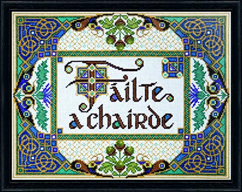 Tobin Failte A Chairde (Welcome Friends), X 10' Counted Cross Stitch Kit, Multicolor