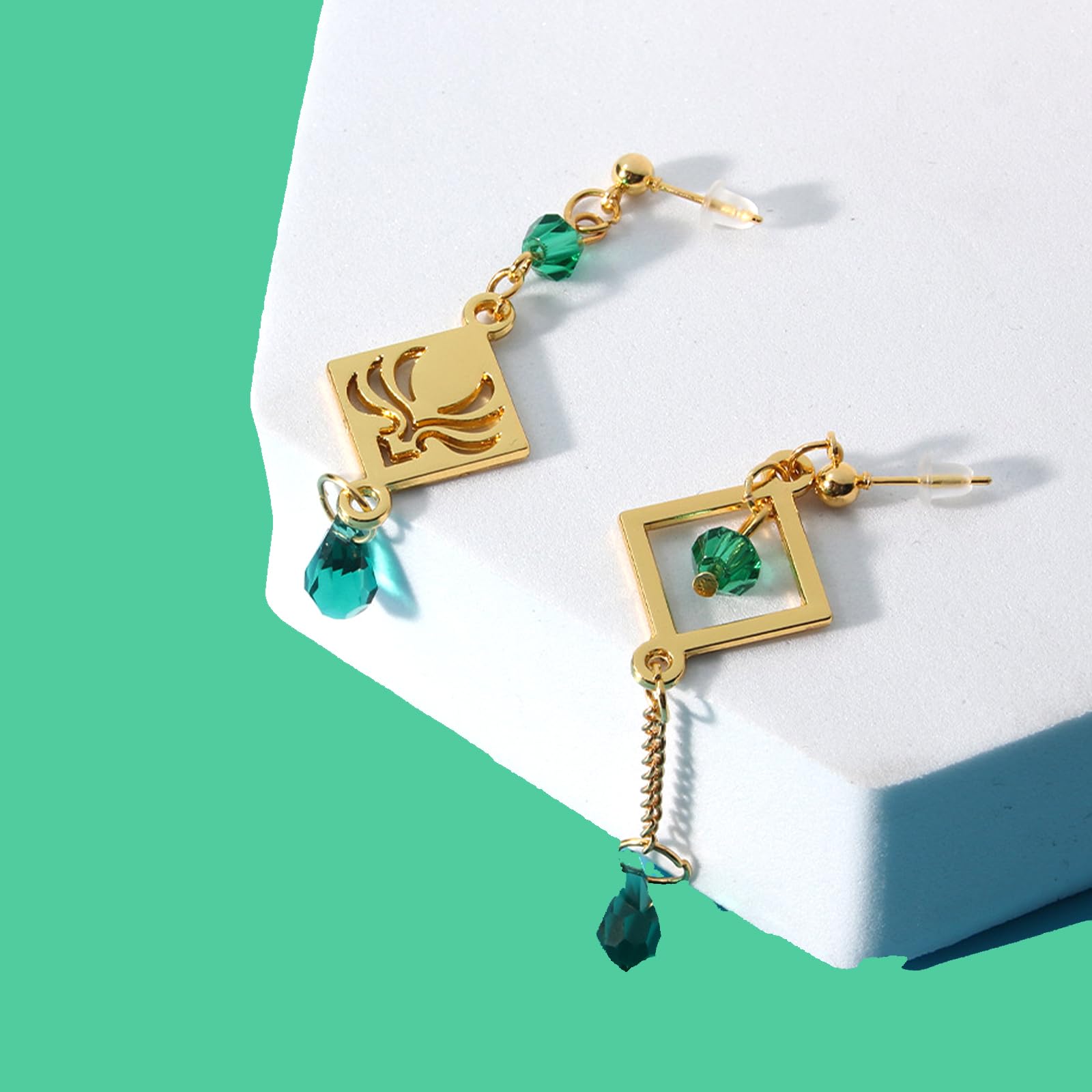 PQKL-party Genshin Impact Aretes de Mujer, Venti, Zinc, Dangle, Elegantes y Hermosos para Fans de Genshin Impact