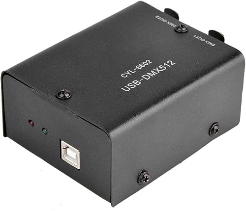 Miniatura 6 de Controlador de luz de escenario 512 canales USB a DMX DMX512 Luz LED DMX Etapa Controlador de iluminación Canales Decodificador Módulo