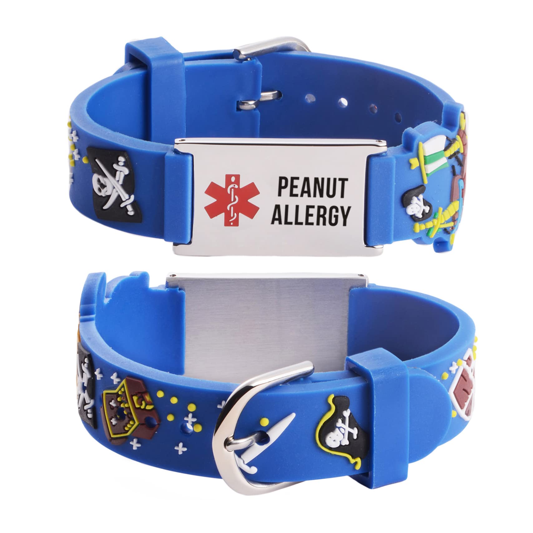 LinnaLove cartoon medical alert id bracelets Parents gift to Son, daughter, brother, sister