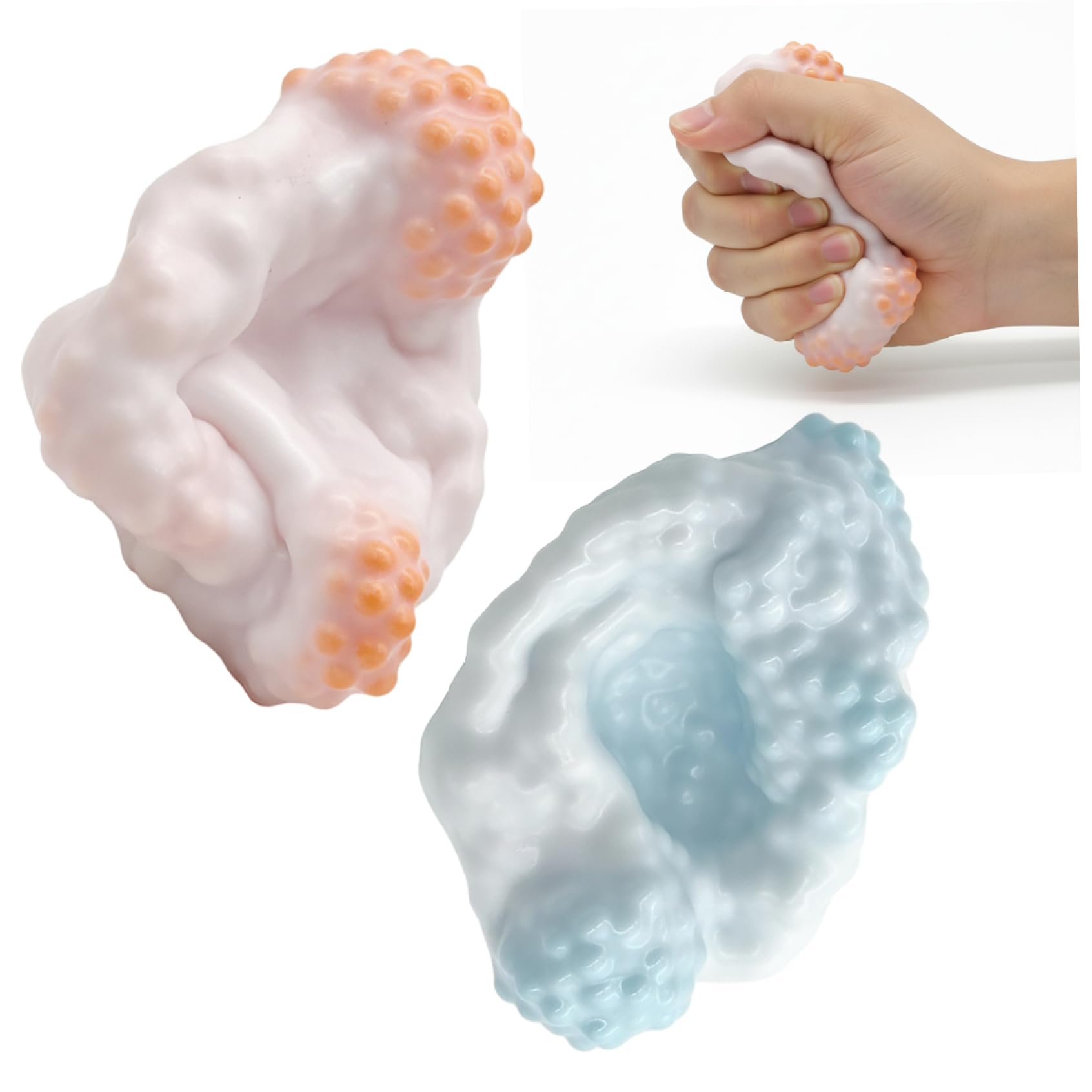 Tsawntd 2PCS Squish Toy Shapeable Scented Squeeze Toys for Adults Kids Portable Stress Relief Fidget Toys for Home, Office, School Stress Relief Toy Squish Squeeze