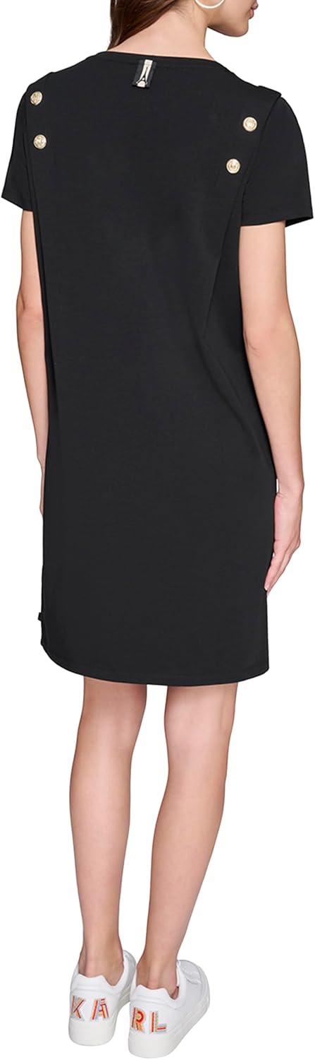 Karl Lagerfeld Women's Short Sleeve Soft Logo T-Shirt Dress
