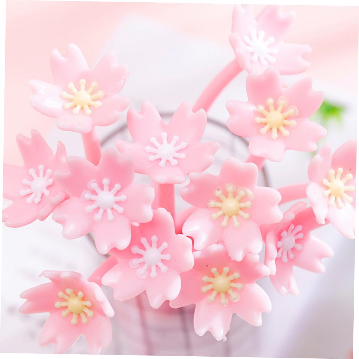 30pièces Stylo Gel Aesthetic Avec Motif Fleur Pour Étudiants Stylo De Signature Créatif Et Adorable Rose Pour Écriture Et Tests