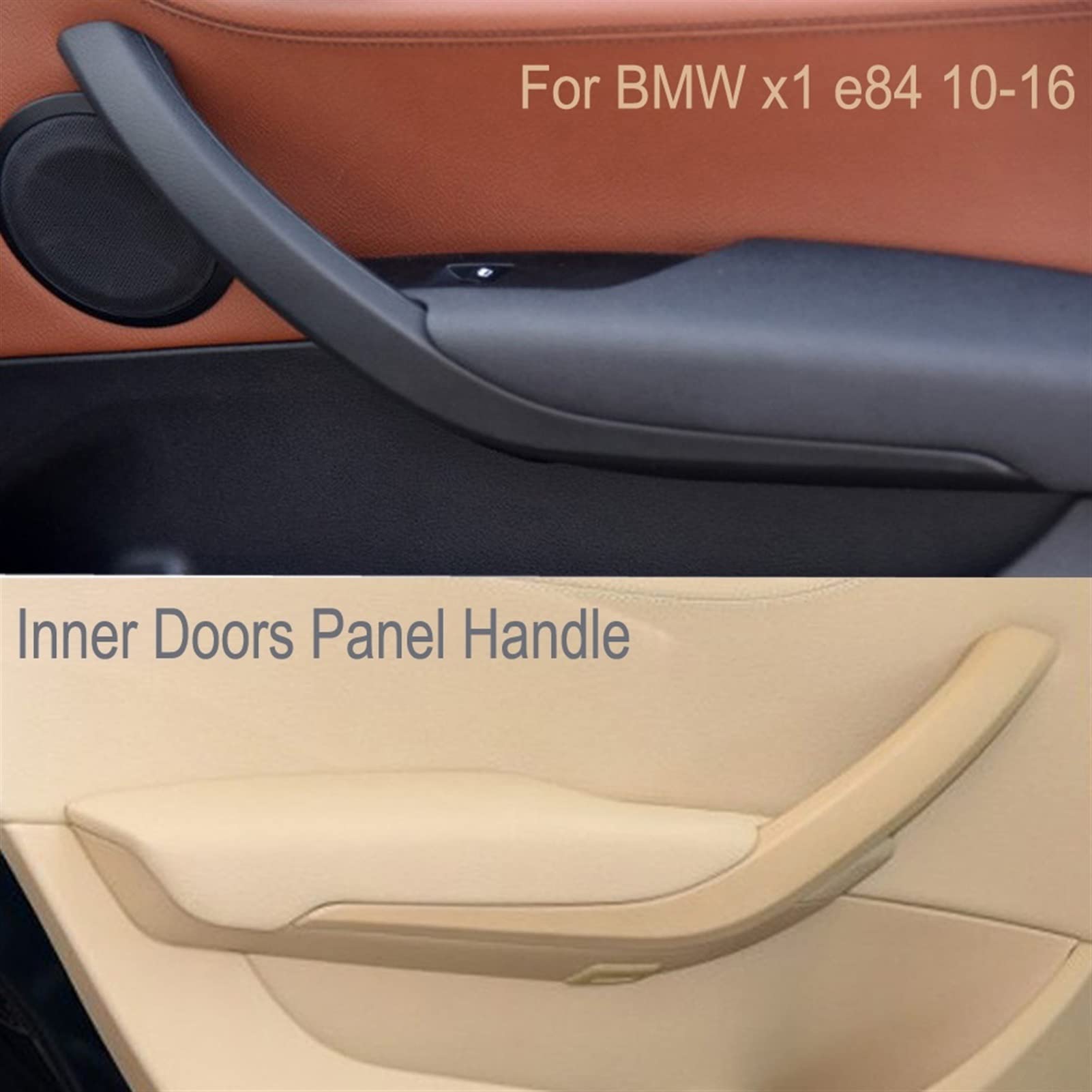 Panel drzwi wewnętrznych ABS samochodu z włókna węglowego uchwyt osłona wykończeniowa do naciągania, dla, dla X1 E84 X1 16i/18d/20d/28i/25dx 2008-2016 51412991775 Klamka wewnętrzna do drzwi(C