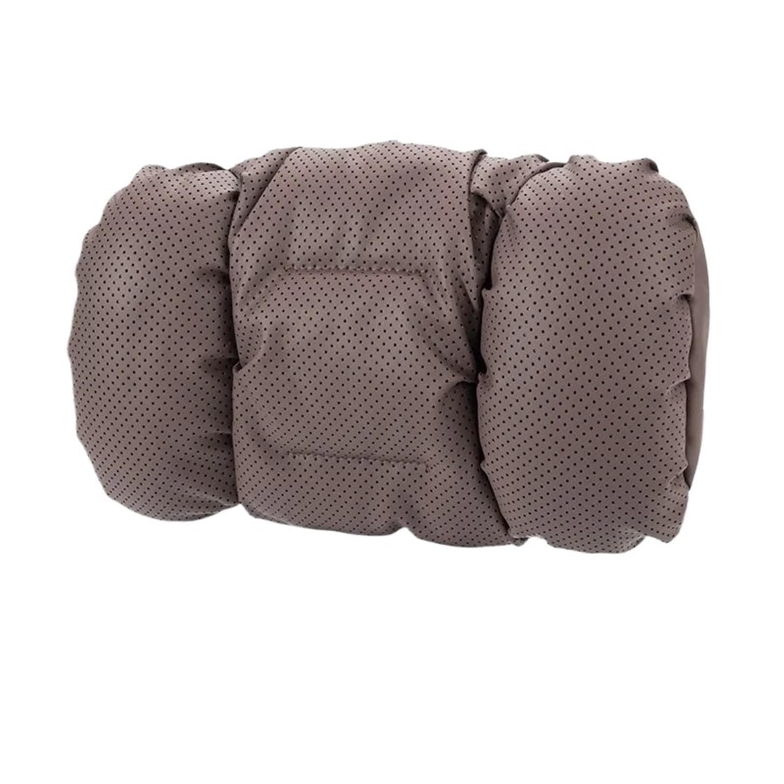 Lumbar Supports Cushion Reposacabezas Cuero Suave Coche, Soporte El Cuello Asiento Cojín Soporte Lumbar Almohada Cuello Perforada Almohadas Para La Cintura Headrest For Car Seat(Coffee pillow)
