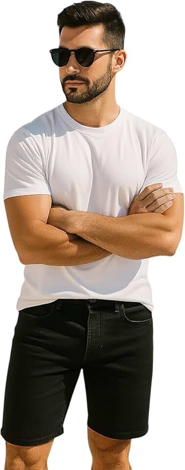 Bermuda Jeans LISO SKINNY Masculina Casual Elastano Slim 409