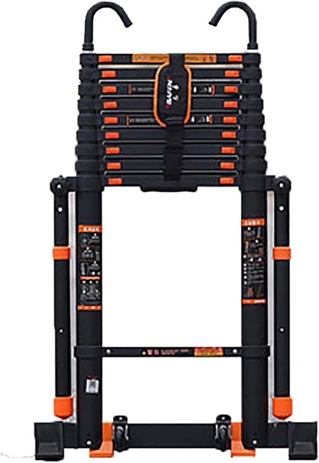 Ladders,Small Telescoping Ladder with Hooks, with Stabilizer Bar