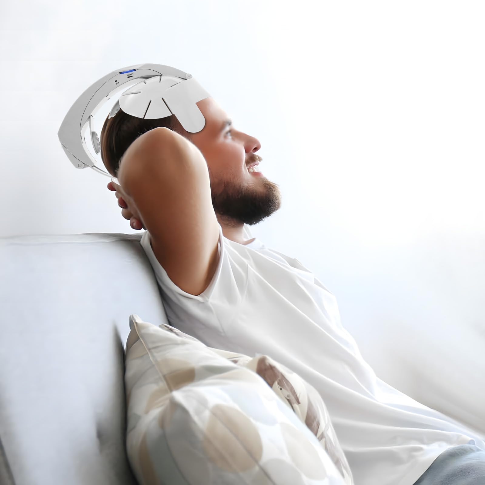 Elektrisches Kopfmassagegerät USB Massagehelm 3 Stufen