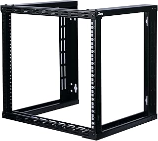 Tecmojo 9U Fixed Wall Mount Network Rack 15.8" Depth Open Frame for Server Data/AV/IT/Communication/Computer Equipment/Patch Panel Heavy Duty