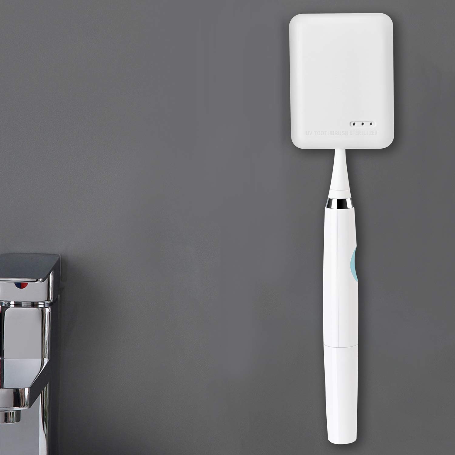 Sterilizzatore Portatile per Spazzolino Singolo Disinfettante Elettrico per Spazzolino Da Denti per Viaggi/Affari/Effetto di Sterilizzazione Domestica Fino un 99,9%