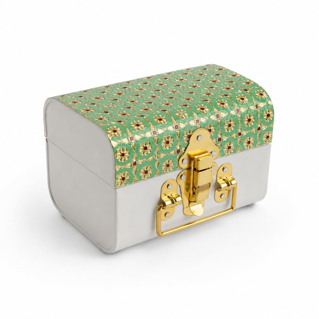 Kottanz Green Meenakari Trunk | Handcrafted Indian Gift Box