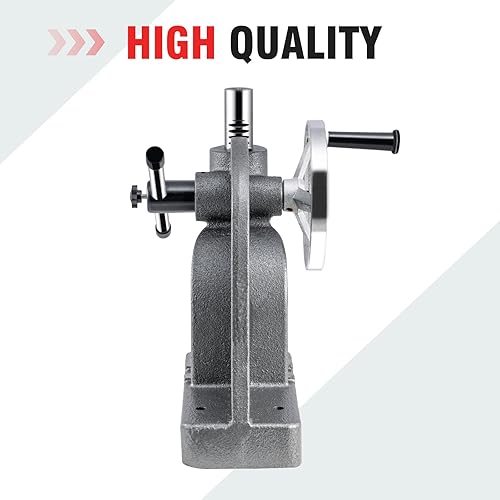 Miniatura 7 de CXRCY Prensa de árbol de 1 tonelada de Ram redondo con rueda de mano, prensa manual mejorada de hierro fundido, altura máxima de 5.5 pulgadas,