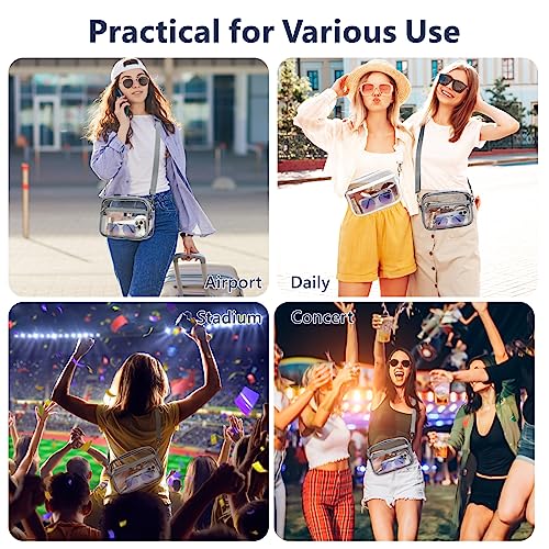Clear Purses for Women Stadium - Clear Bag Stadium Approved Crossbody Bag for Concerts Sports Festivals Events Game Day4