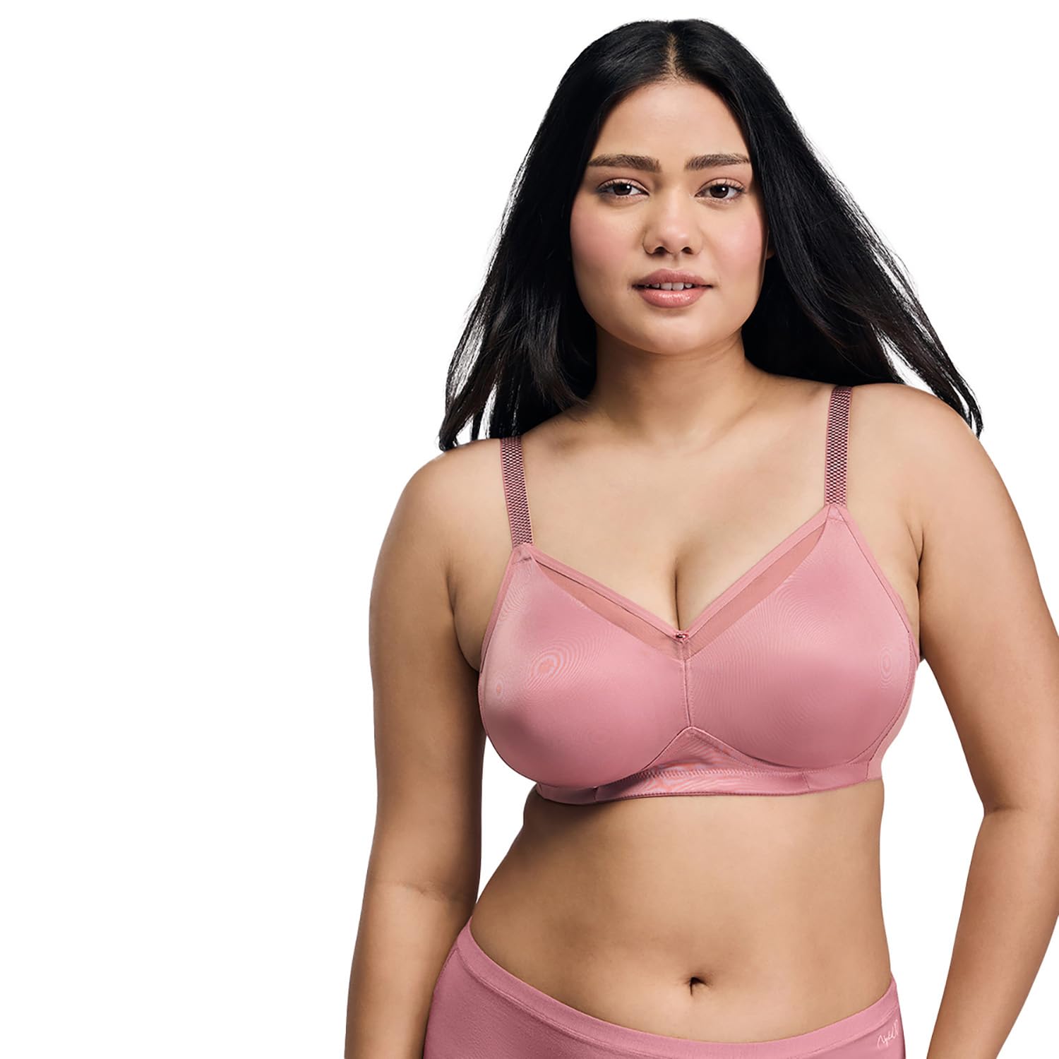 NYB380 Non Padded Non Wired Minimizer Bra Double Layered Cups Bounce Control Textured Rash Free Straps-image-37
