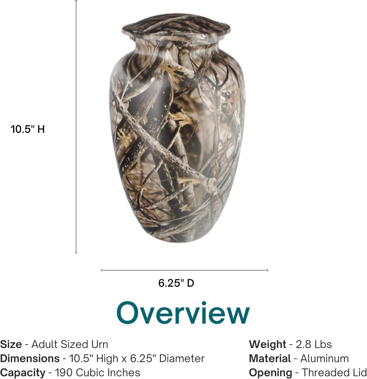 Lost Camo Cremation Urn