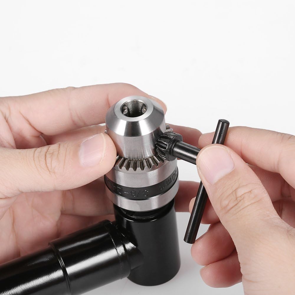 Quality Right Angle Drill Cordless Right Angle Drill Attachment Adapter + 3/8" Keyed Chuck 8mm Hex Shank Power Tool Accessories