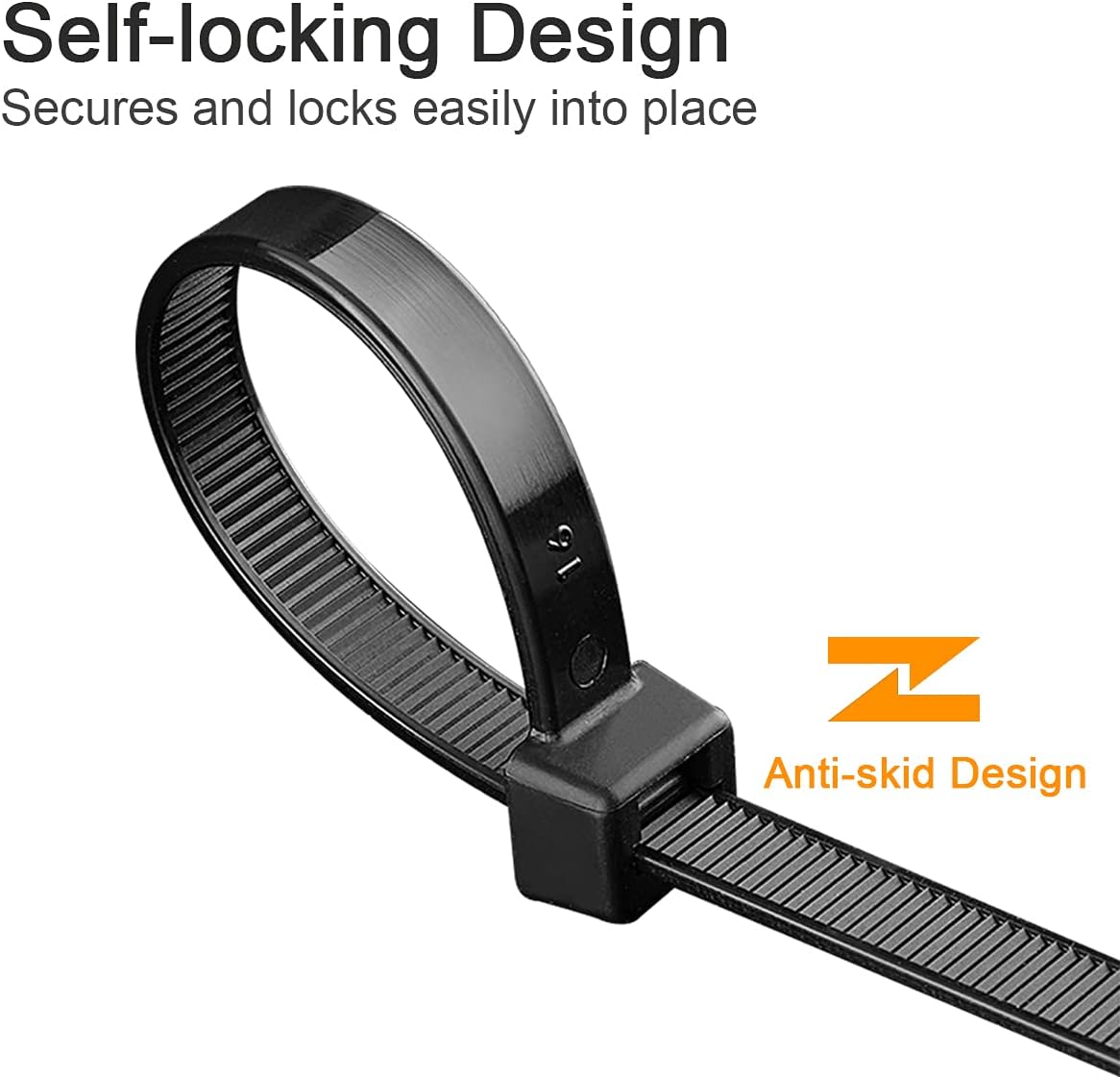 500 Pack Zip Ties Assorted Sizes, 4-6-8-10-12 inch Wire Tie Wraps, EANINNO Black Plastic Nylon Cable Tie 50 pound, UV & Heat Resistant Indoor Outdoor Multi-purpose