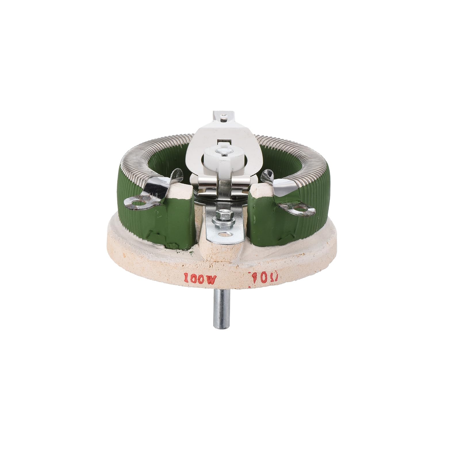 QUARKZMAN 100W 10 Ohm Ceramica Vassoio Variabile Resistore x 1pz Filo Avvolto Potenziometro per Pompe e Miscelatori, [Verde, Beige]