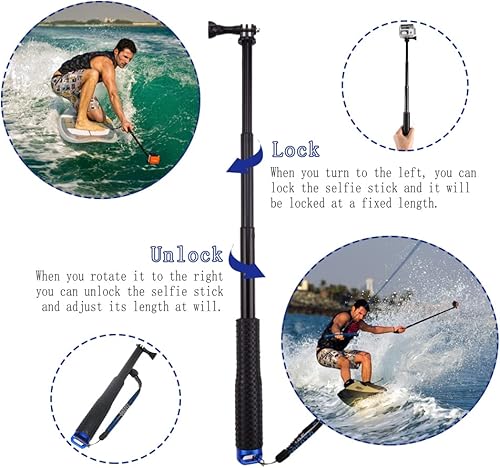 Miniatura 2 de VVHOOY Arnés de pecho para selfie stick compatible con GoPro Hero 12 11 10 9 8 7 6 5, AKASO EK7000, Brave 4, V50, Dragon Touch Action Camera